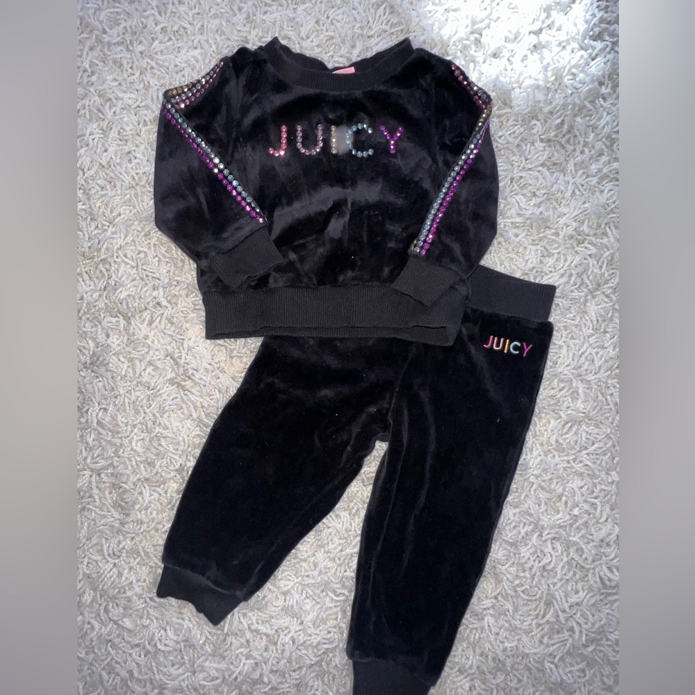 12 months baby girl velour set